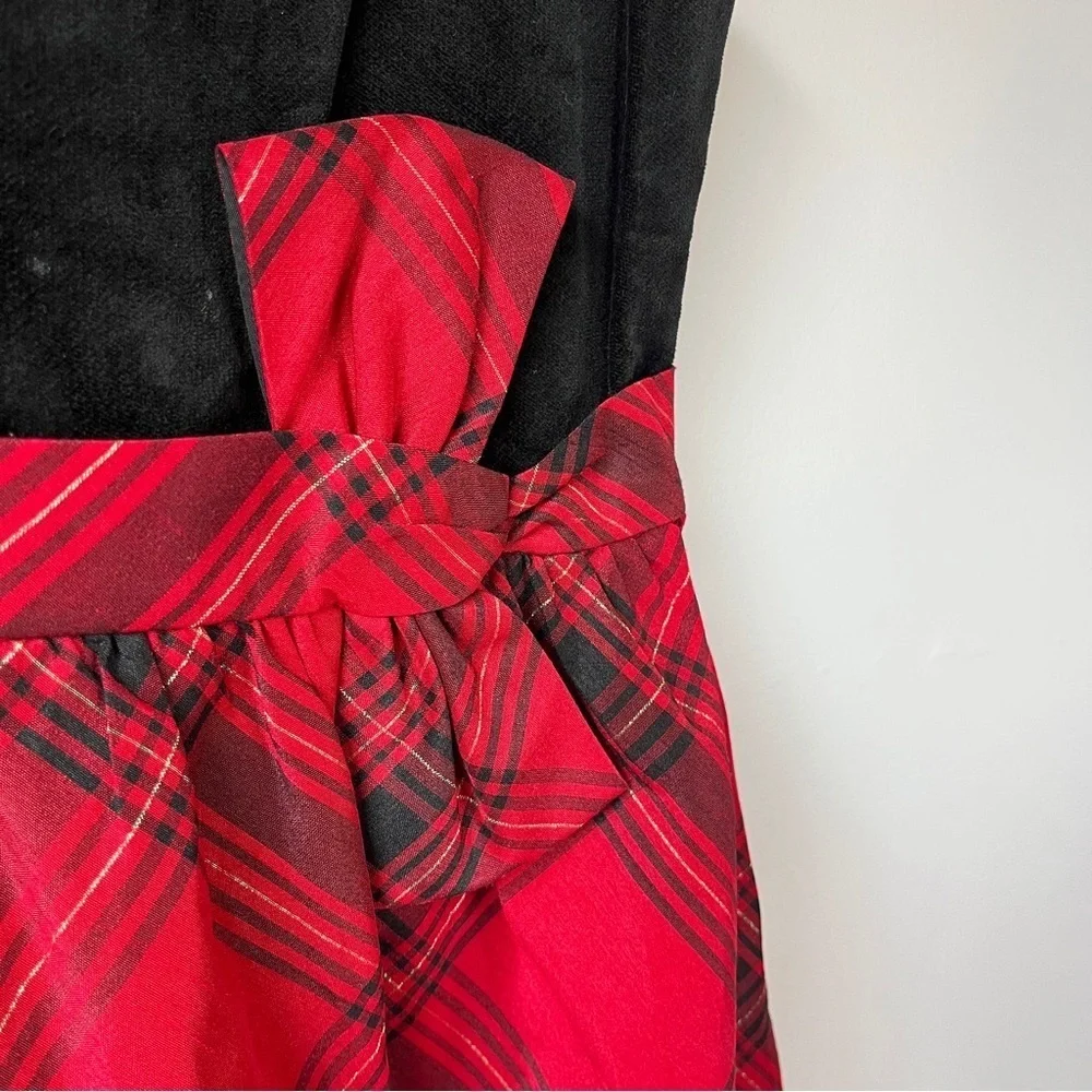 Gymboree Dressed Up Velvet and Tartan Girls Holiday Dress